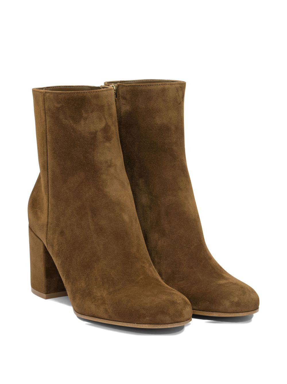 block-heel suede boots - 2