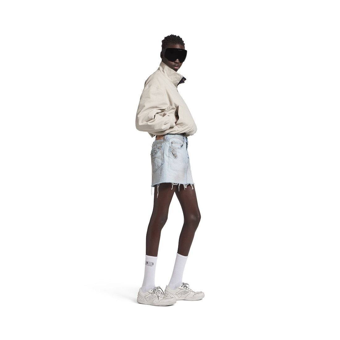 Women's City Mini Skirt in Light Blue - 3