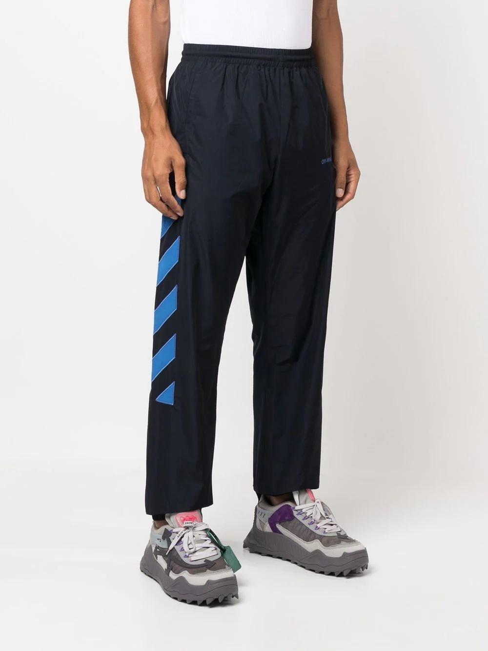 logo print track pants - 3