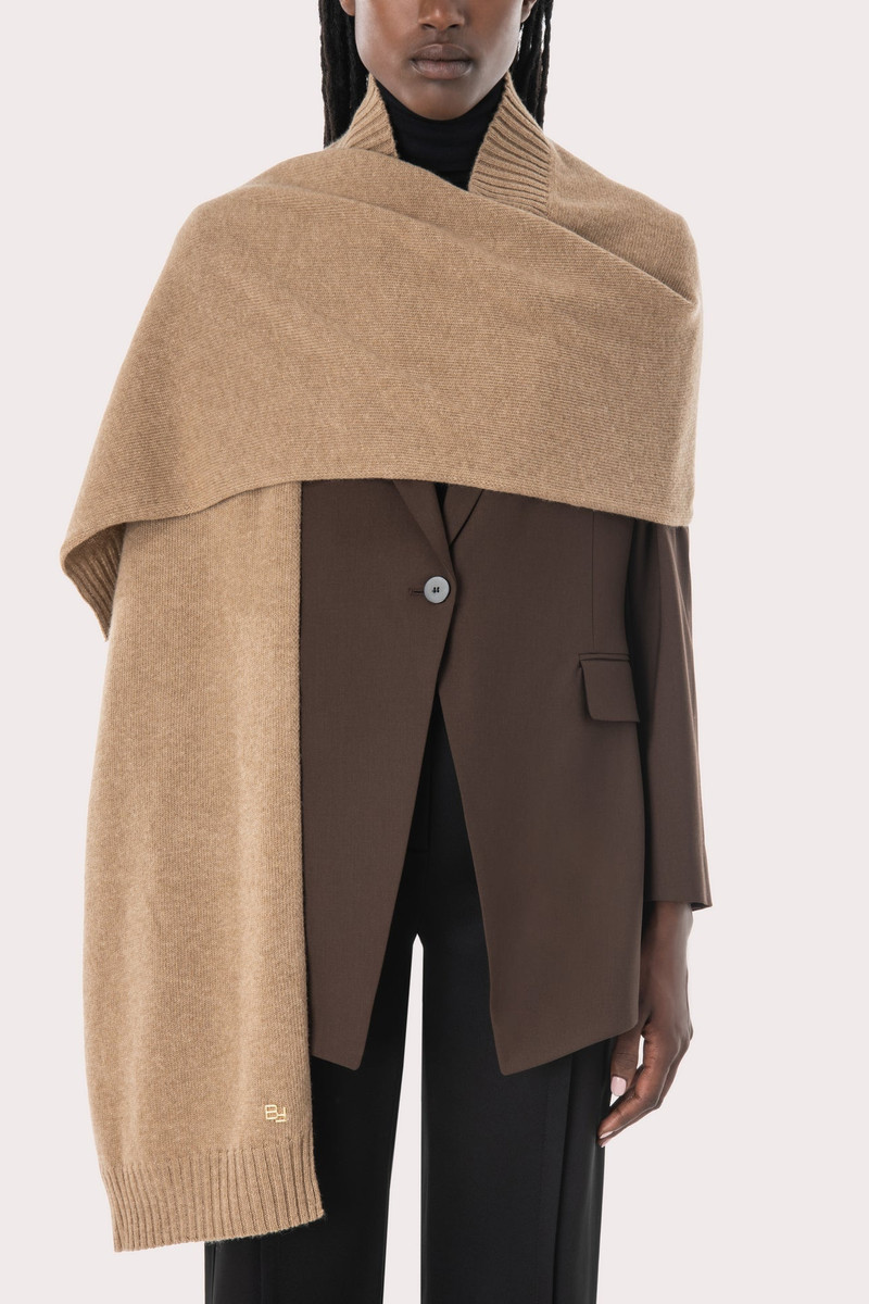 BY FAR Collar Scarf Walnut Wool outlook