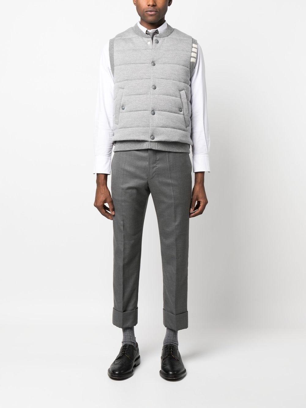 padded-design button-down gilet - 2