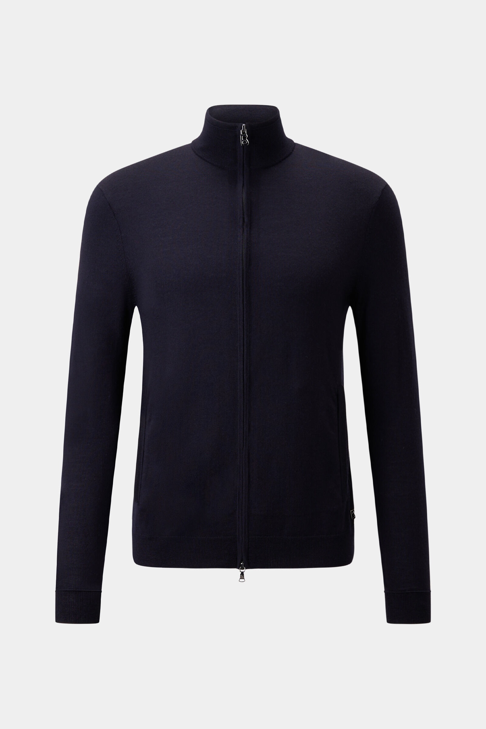 Oscar Merino knit jacket in Navy blue - 1