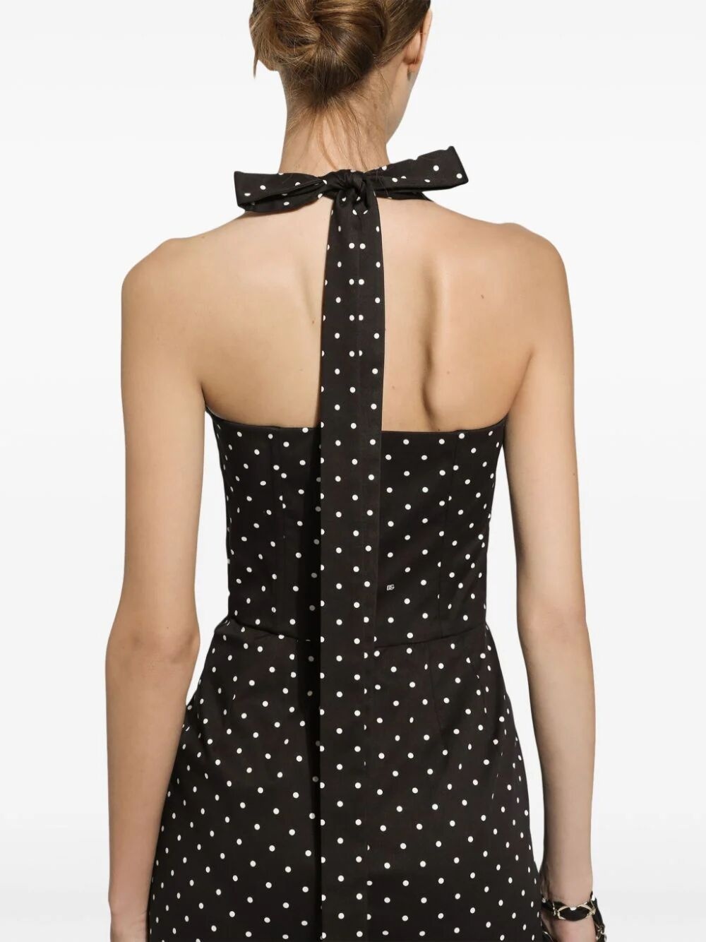 Short corset dress with polka-dot print - 6