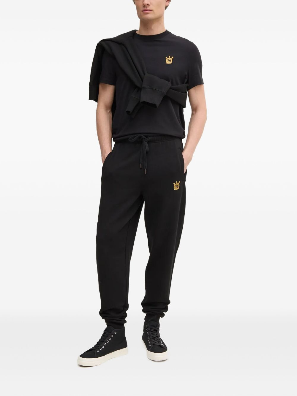 embroidered-detail track pants - 2