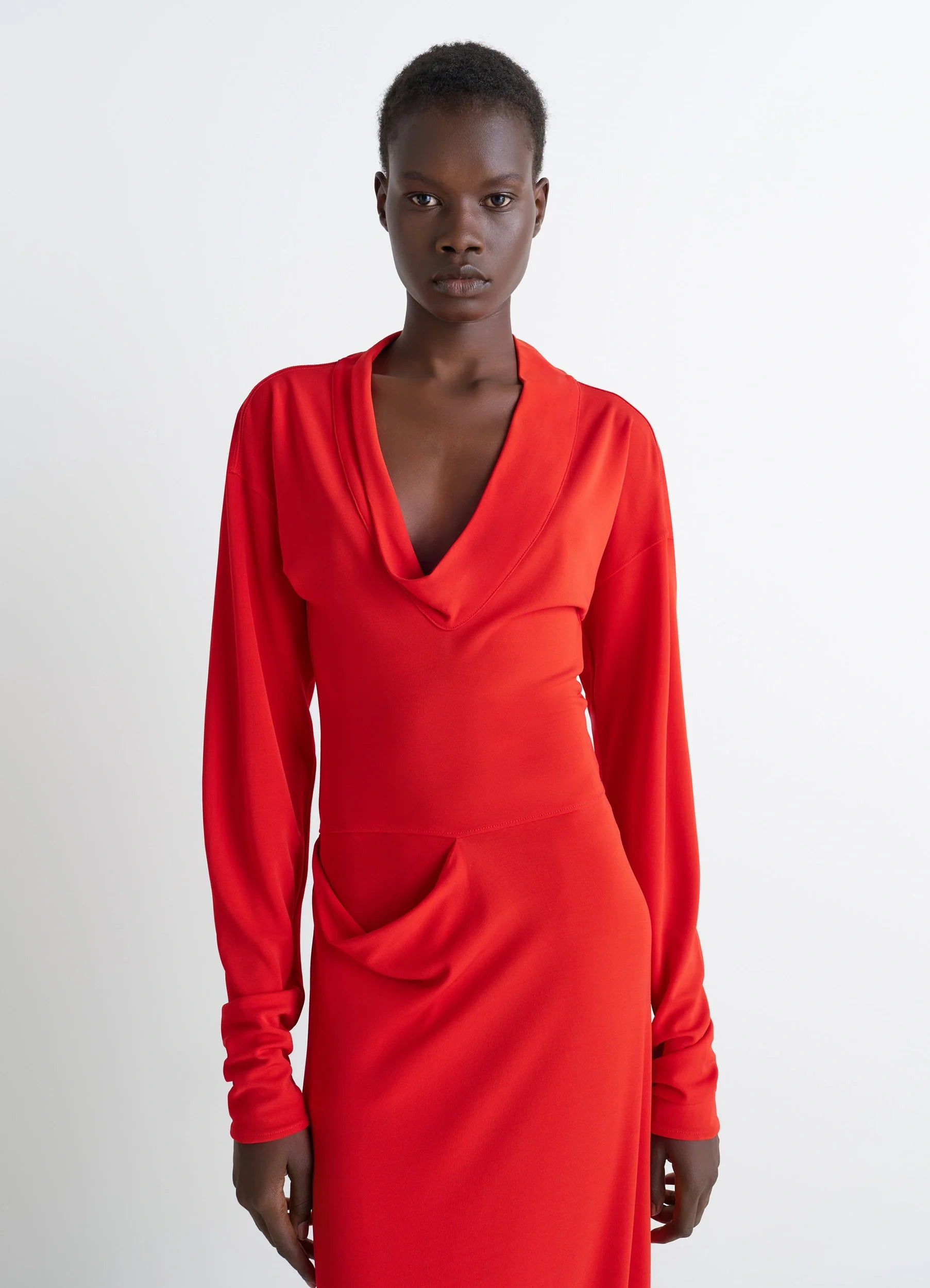 V-NECK DRESS - 6
