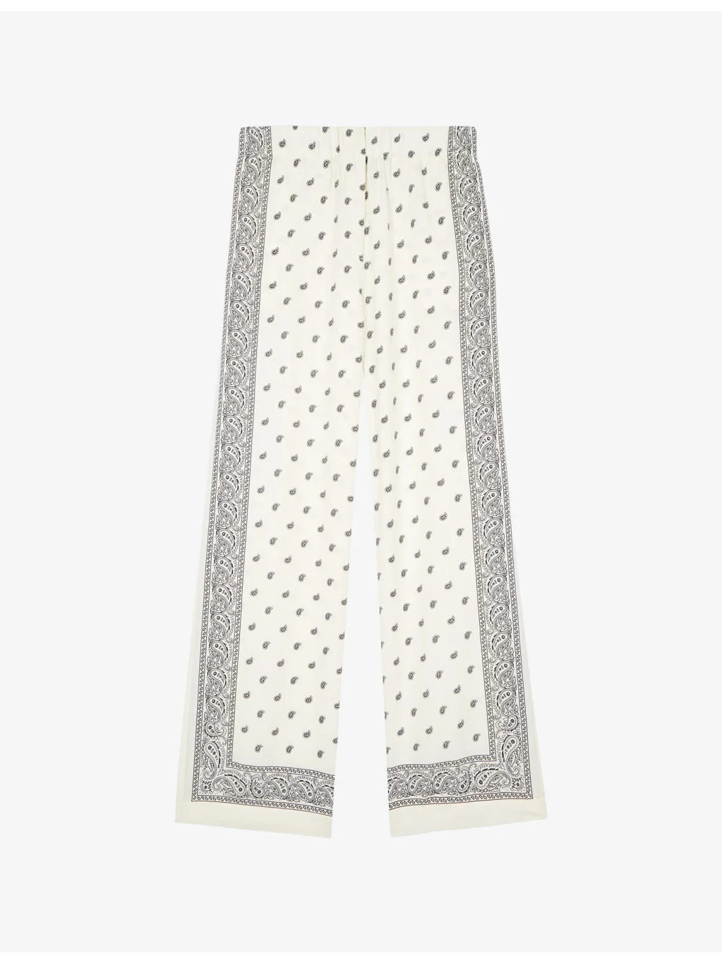 Graphic-Print Elasticated-Waist Woven Trousers - 1