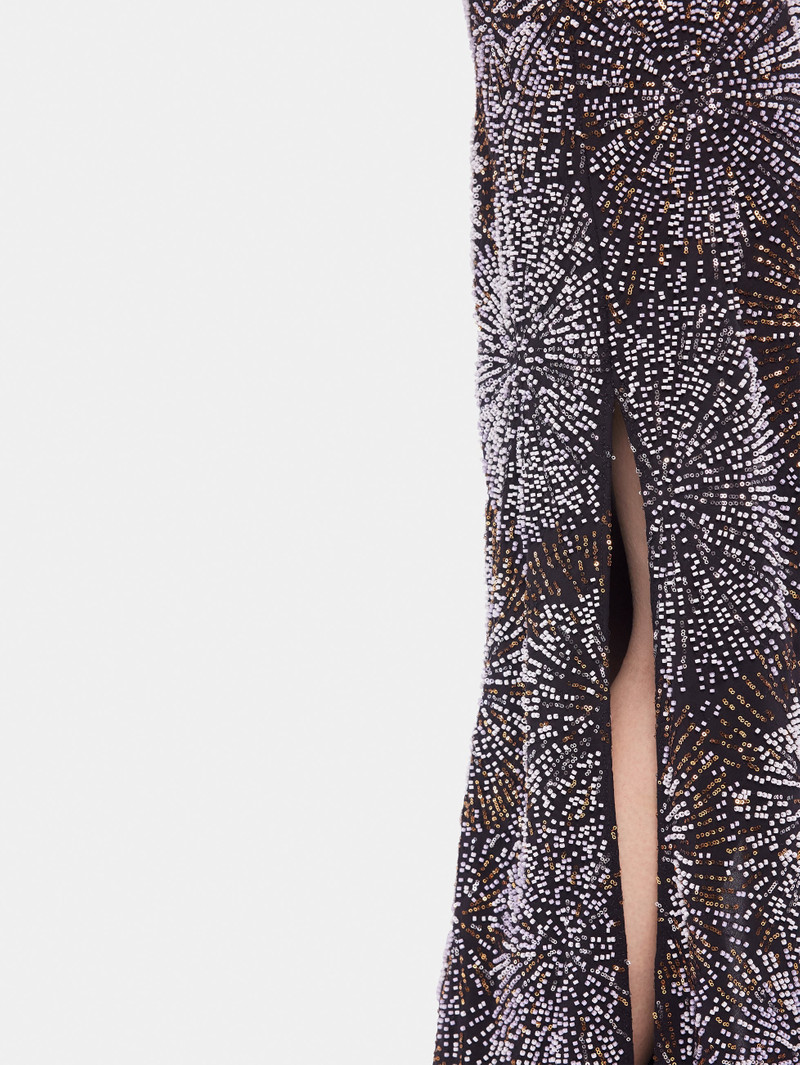 CREPE DRESS WITH PEARL EMBROIDERY 7