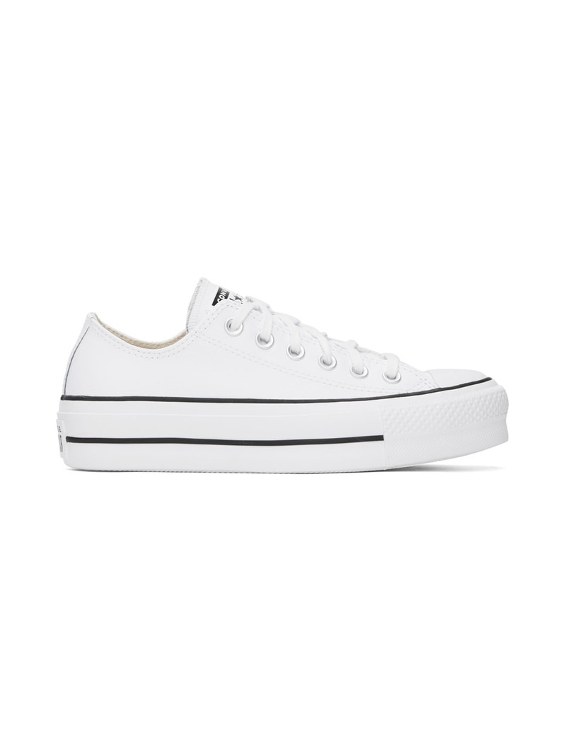 White Chuck Taylor All Star Platform Leather Sneakers - 1