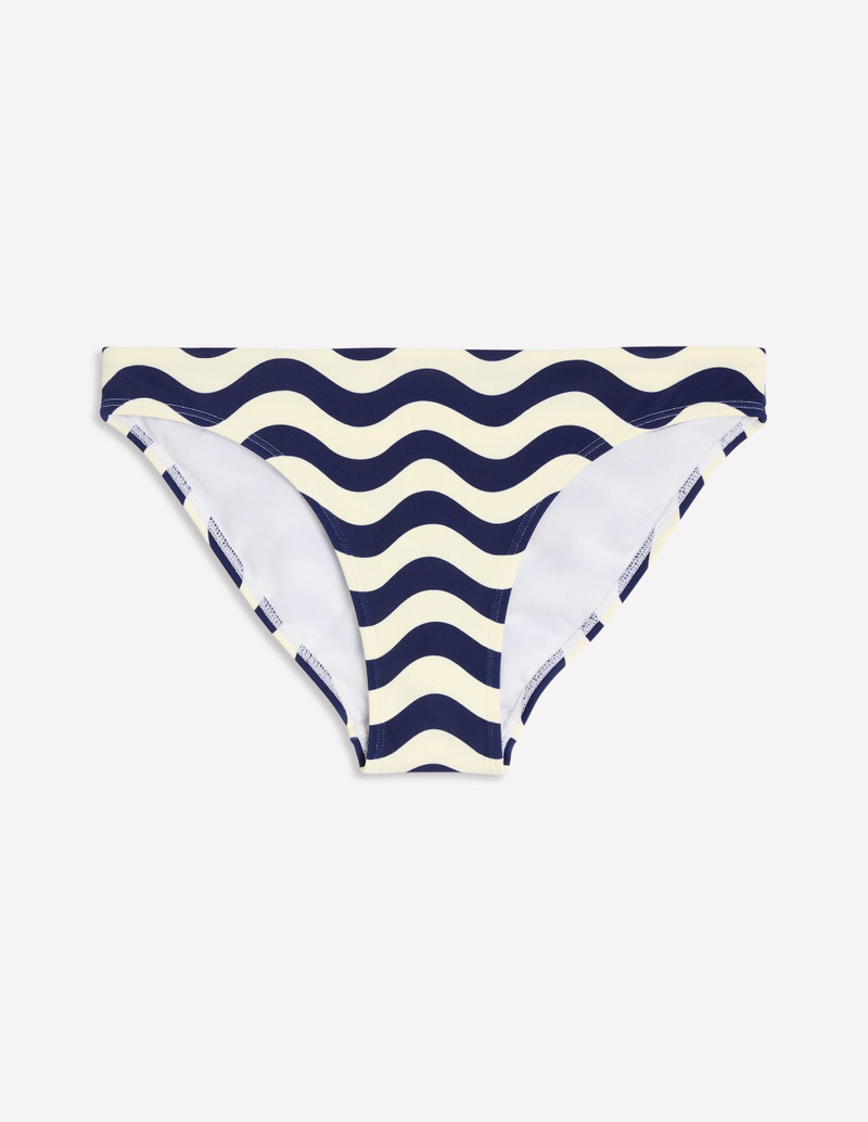 Classic Bikini Bottoms-Navy, Rythmic Wave - 1
