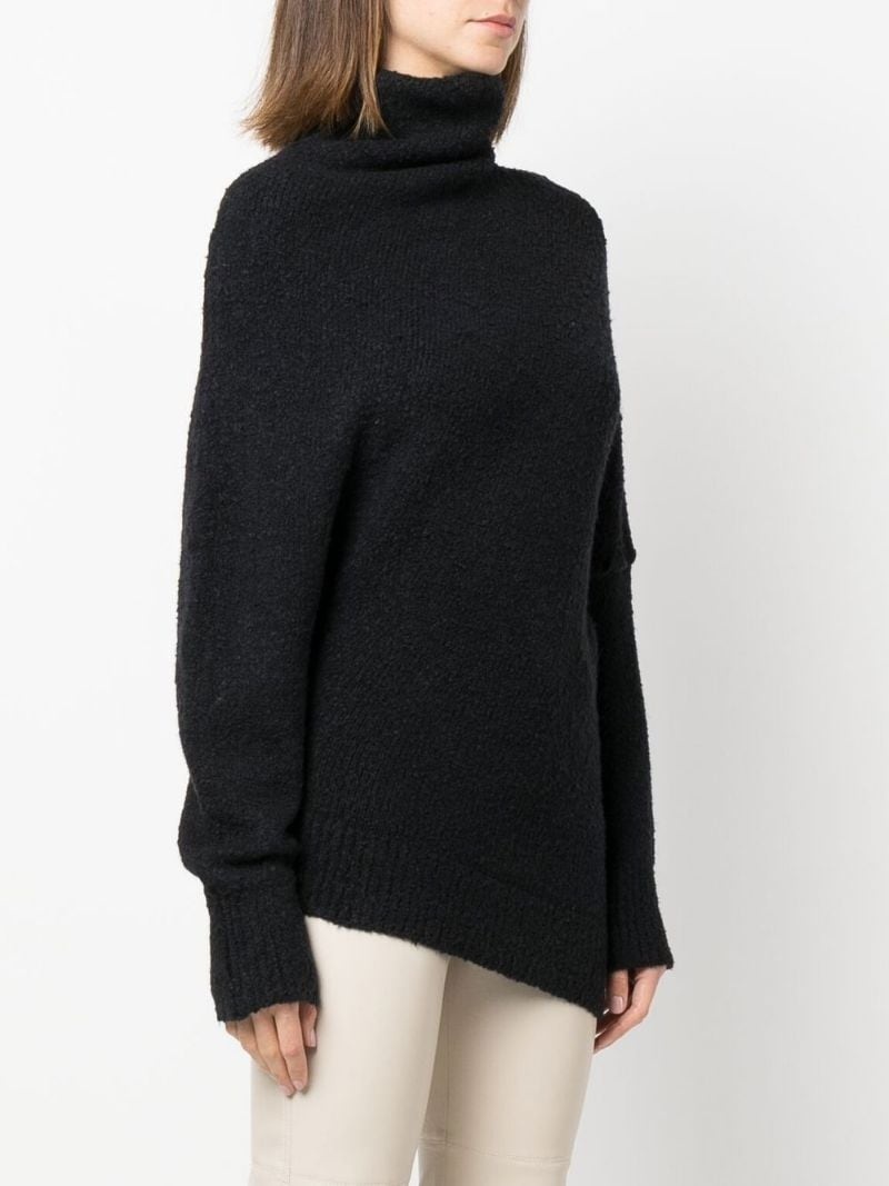 Fuzzy Boucle asymmetric sweater - 3