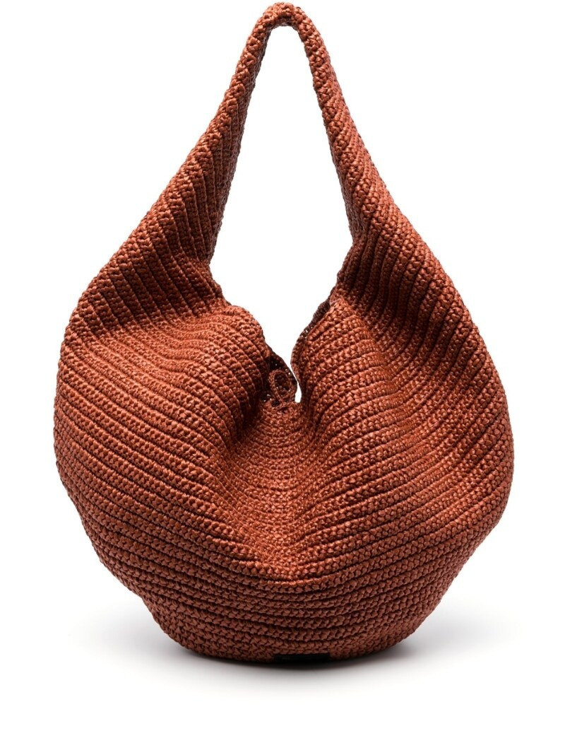KHAITE large Olivia raffia tote bag outlook