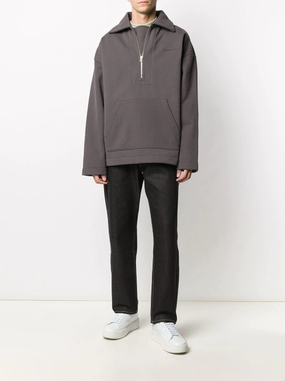 JACQUEMUS zipped loose-fit sweatshirt outlook