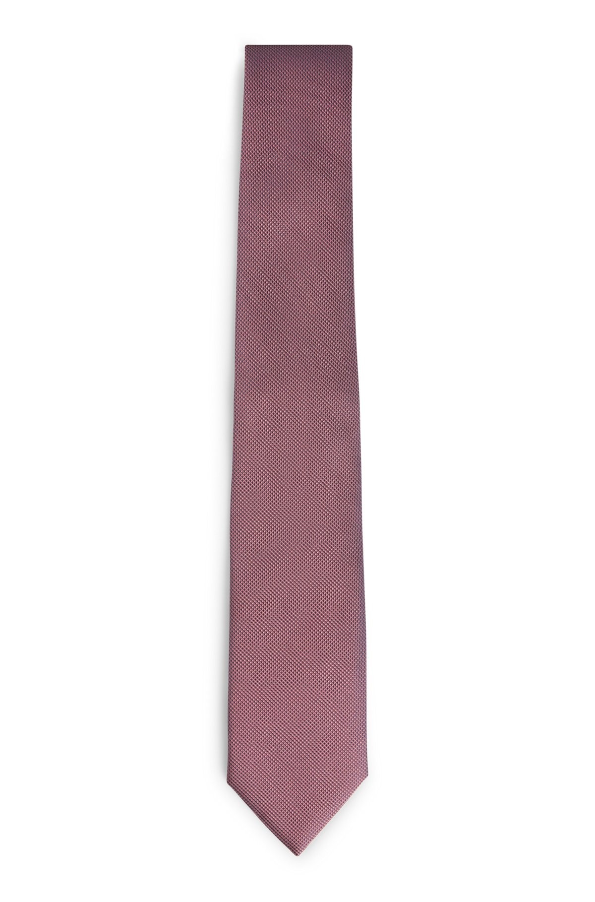 SILK-BLEND TIE WITH JACQUARD MICRO PATTERN - 1
