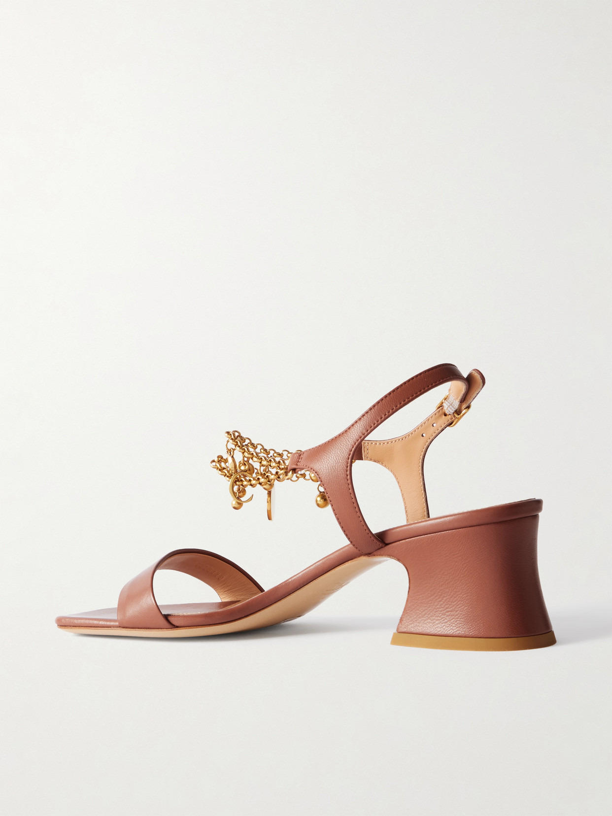 Embellished Leather Sandals - 3
