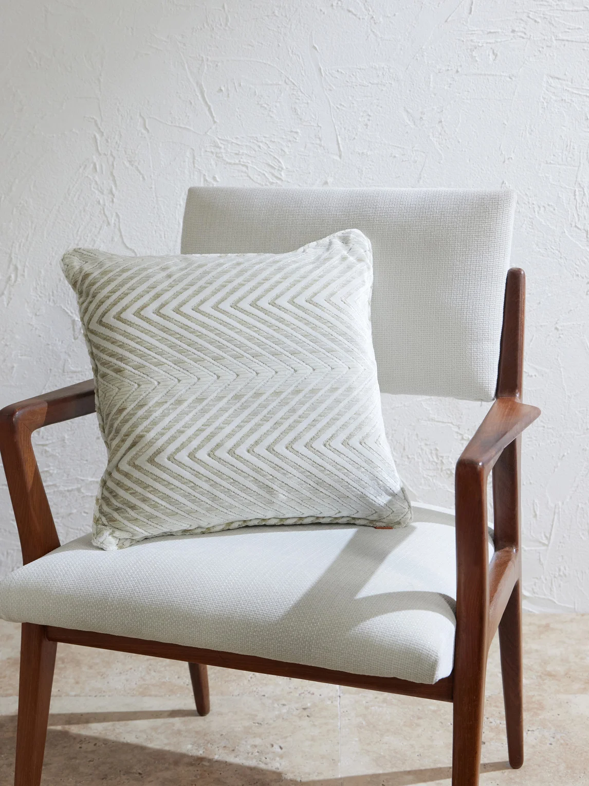 Ziggy Striped Velvet Cushion - 1
