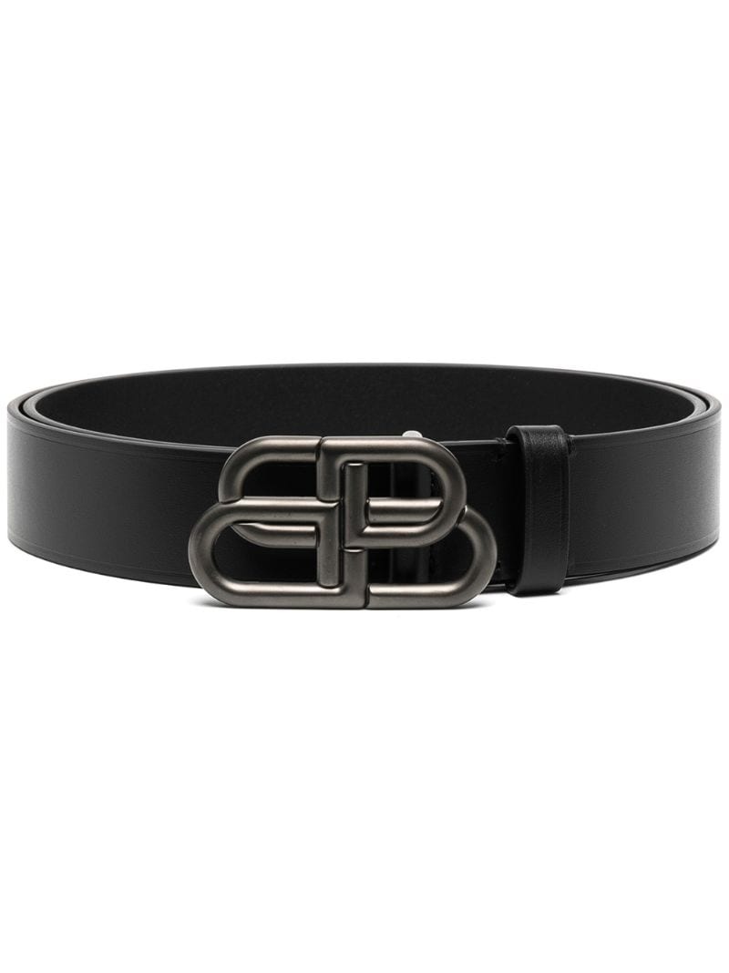 BB buckle leather belt - 1