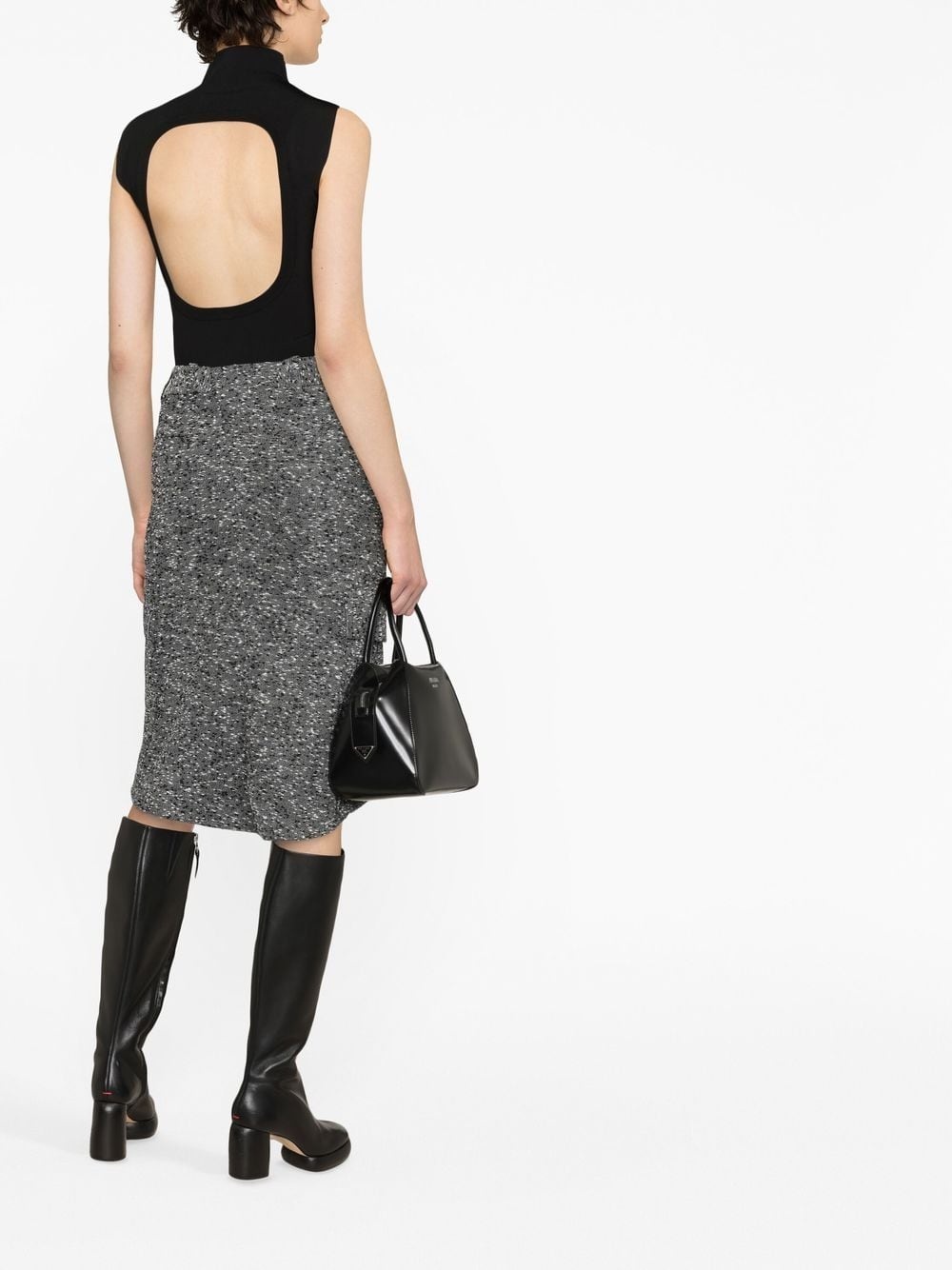 tailored cargo midi skirt - 3