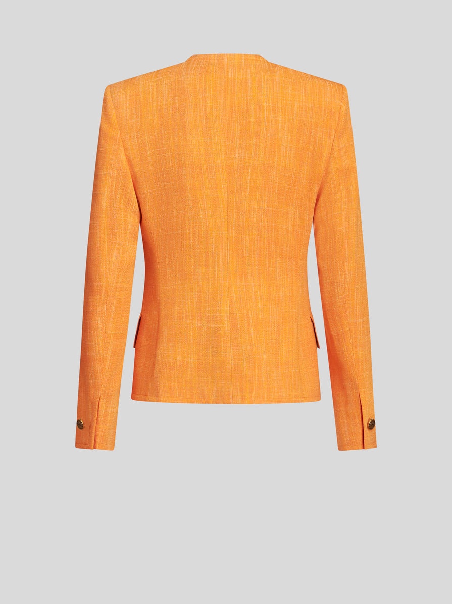SLUB FABRIC JACKET - 5