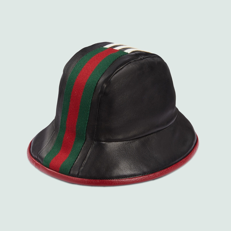 adidas x Gucci leather fedora hat 3