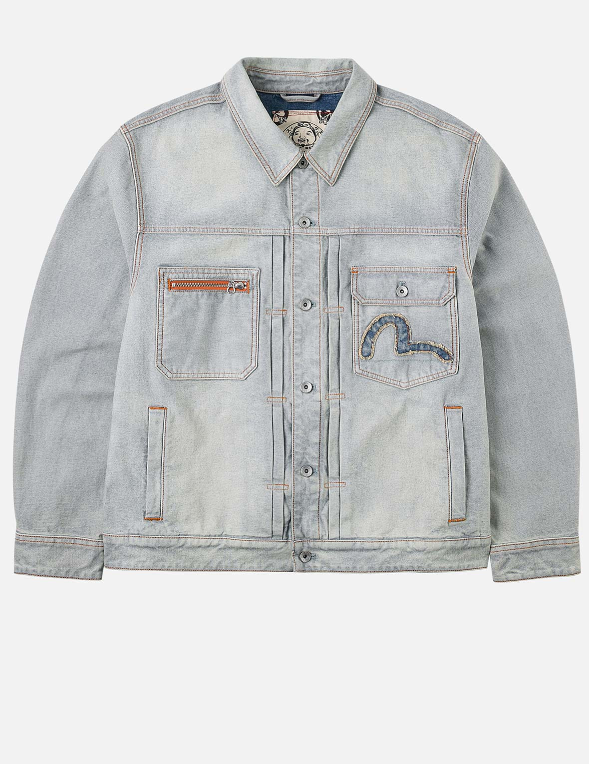 Godhead Jacquard Relax Fit Denim Jacket - 4