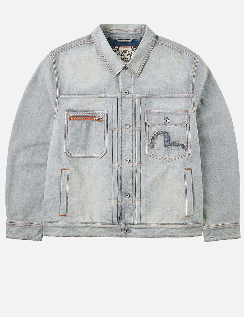 Godhead Jacquard Relax Fit Denim Jacket 4