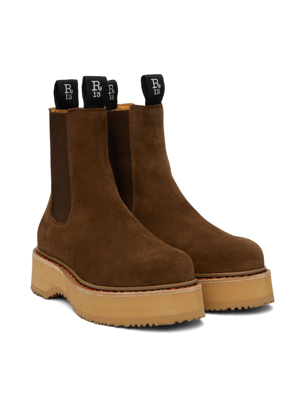 Brown Single Stack Chelsea Boots - 4