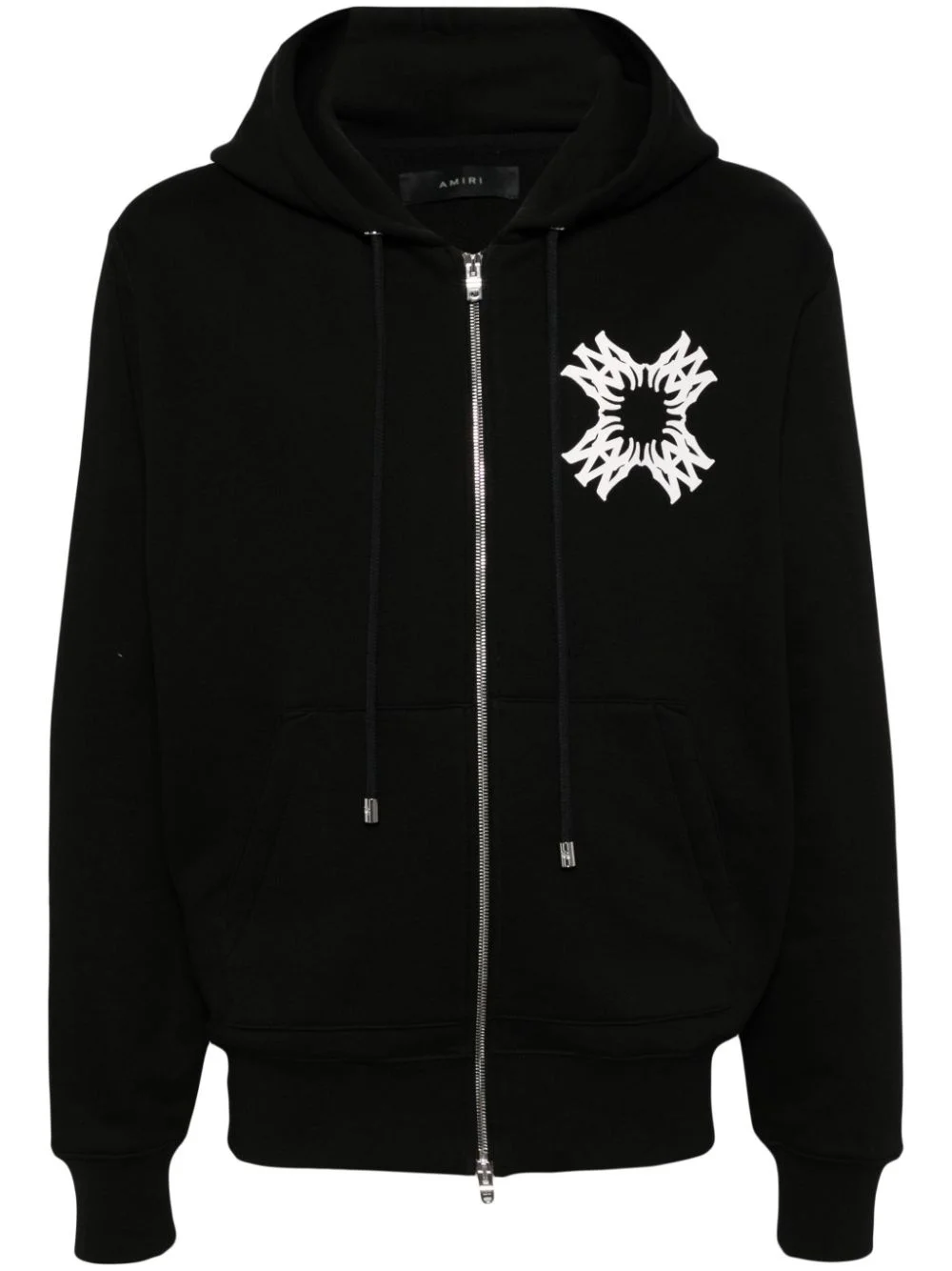 logo print hooded jacket - 1