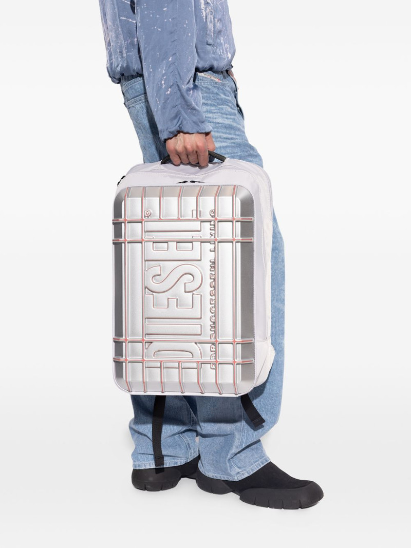 Diesel embossed logo-plaque backpack outlook