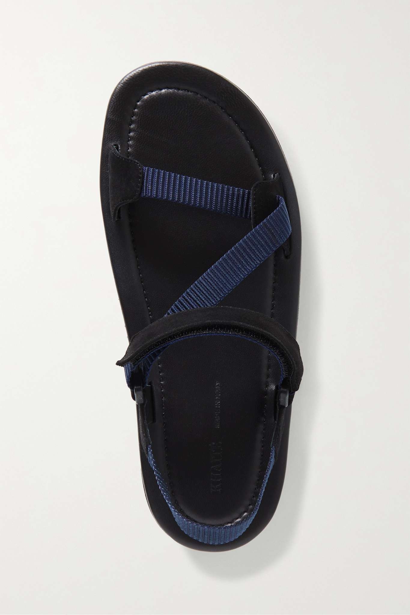 Hacker suede-trimmed webbing sandals - 5