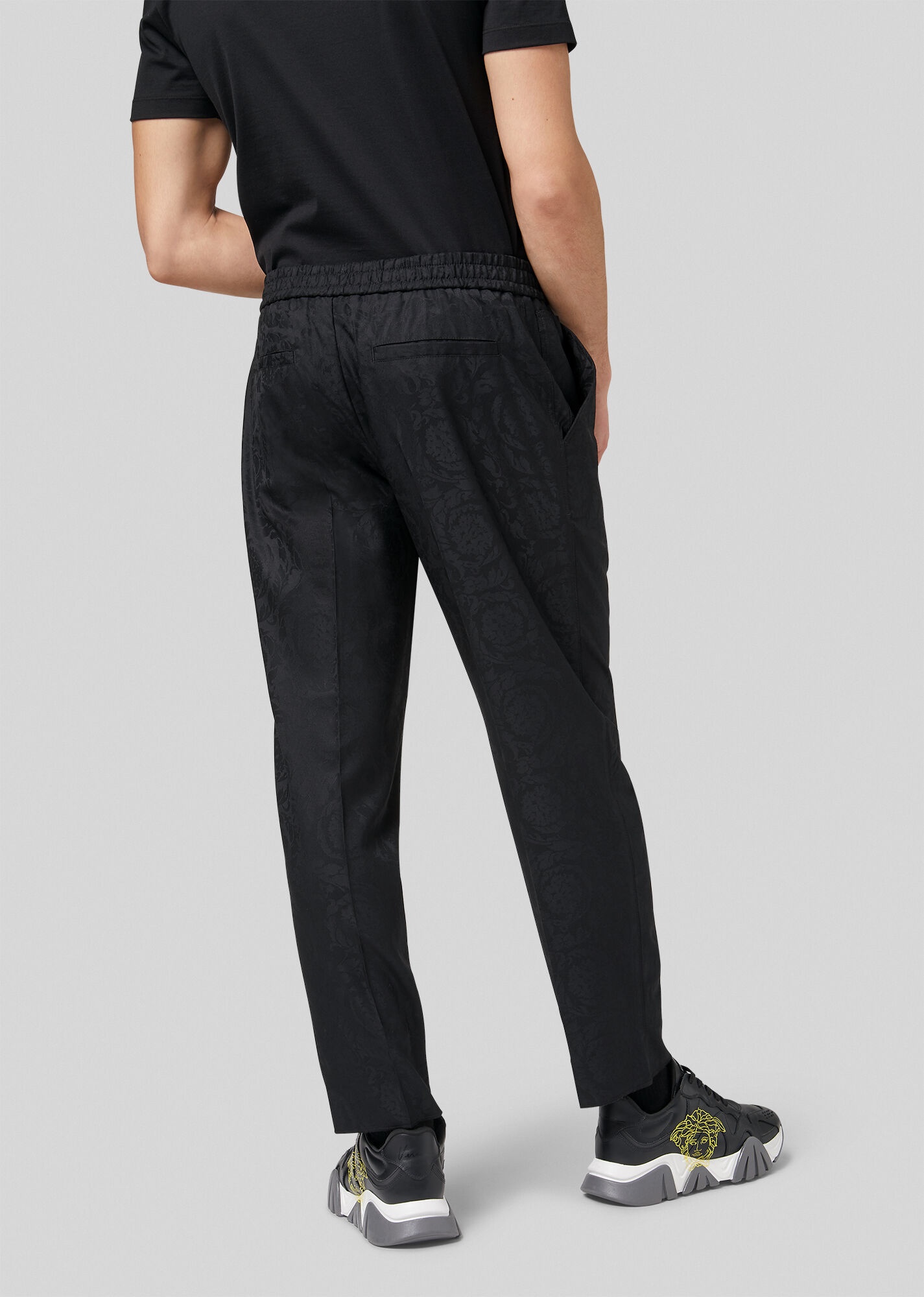 Barocco Jacquard Wool Trousers - 3