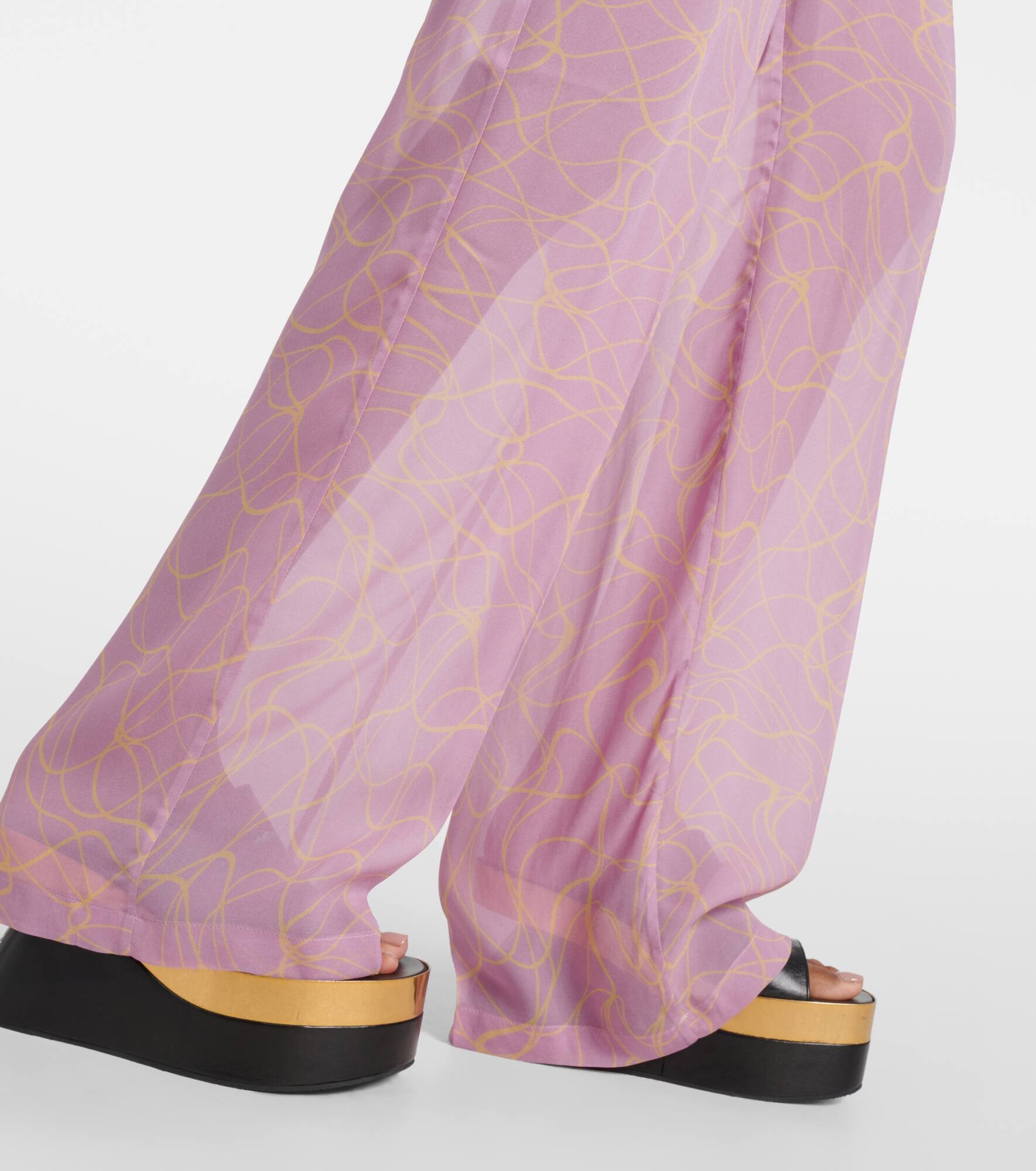 Printed wide-leg pants - 5