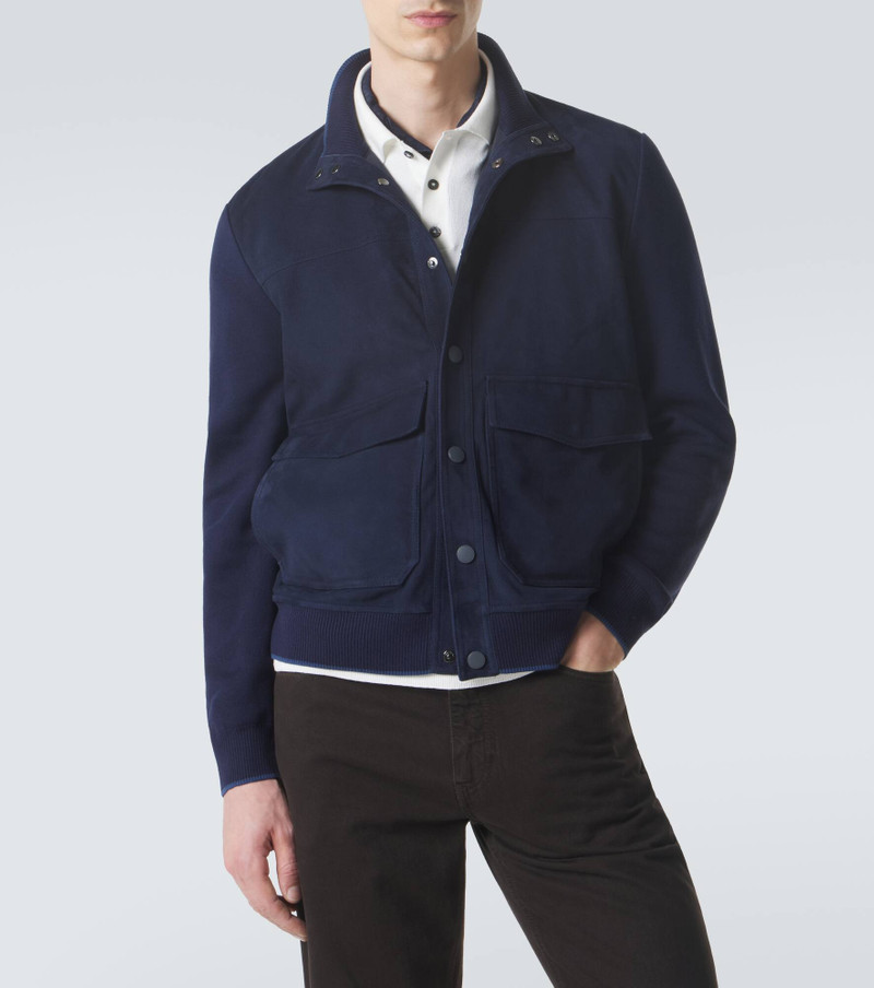 Canali Suede bomber jacket outlook