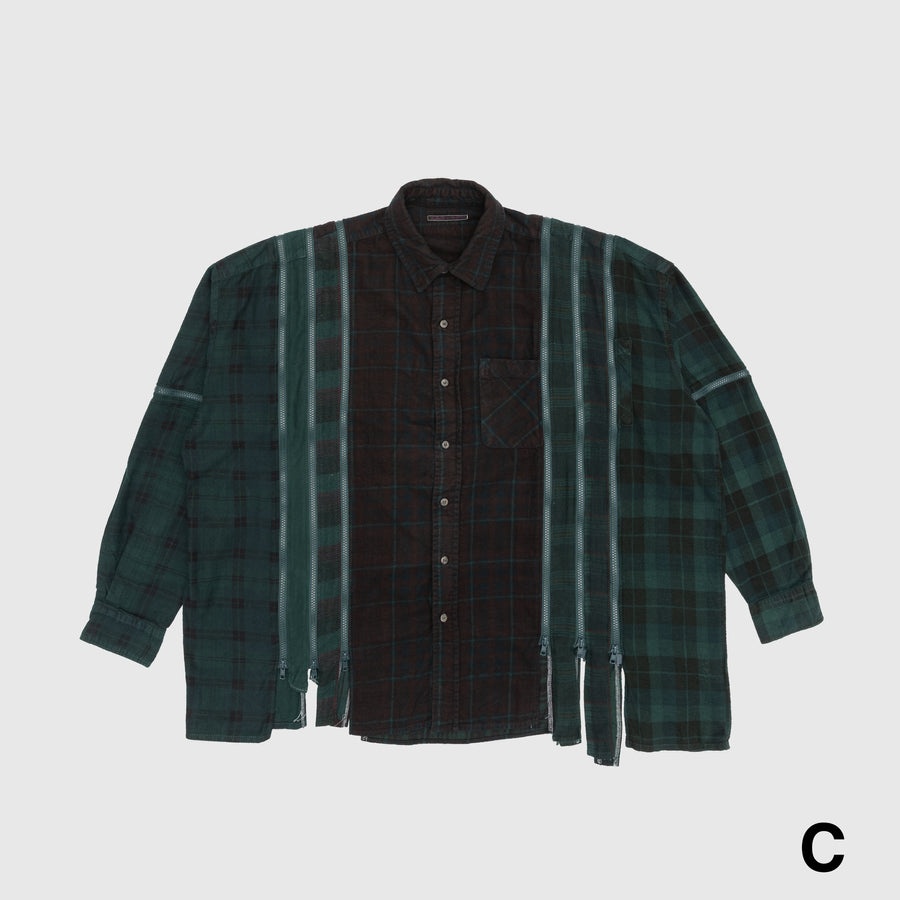 REBUILD BY NEEDLES 7 CUTS ZIPPED WIDE SHIRT - 8