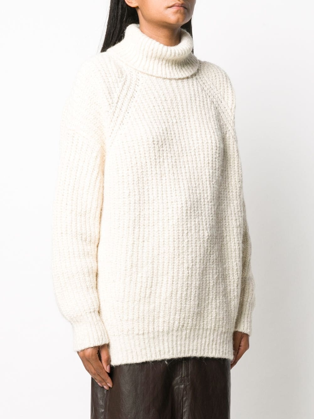 chunky-knit roll-neck jumper - 3