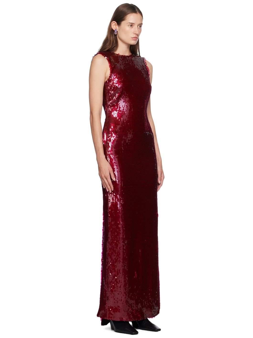 Burgundy Simm Gown Maxi Dress - 2