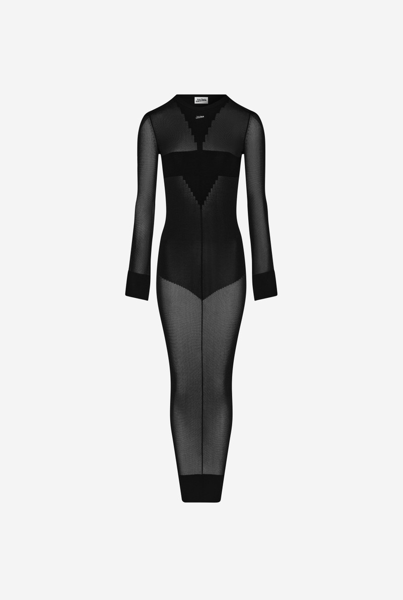 THE LONG LOGO KNIT DRESS 6