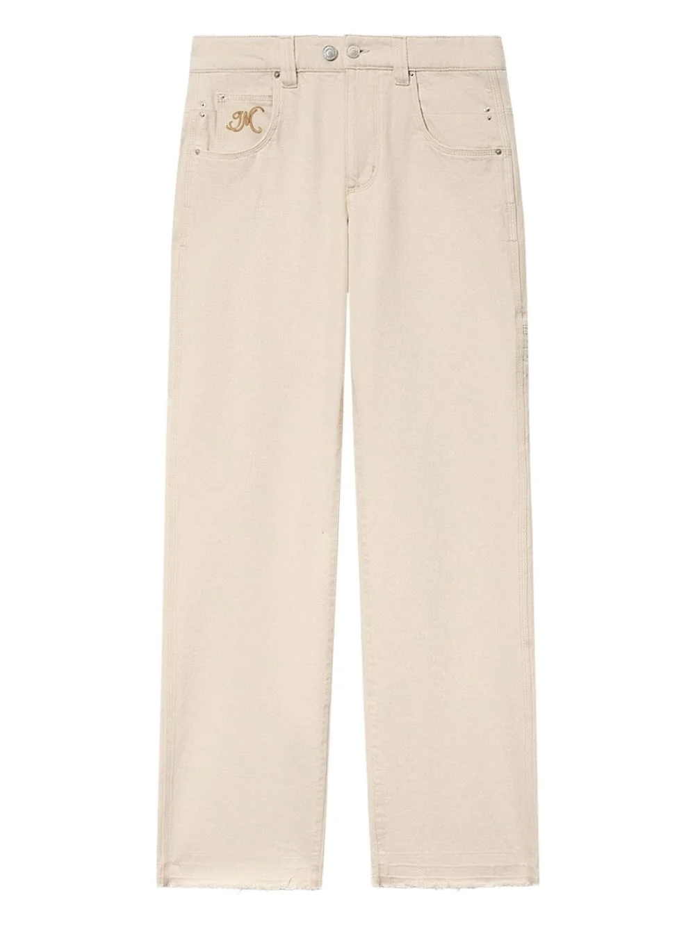Jeyda embroidered straight trousers - 1
