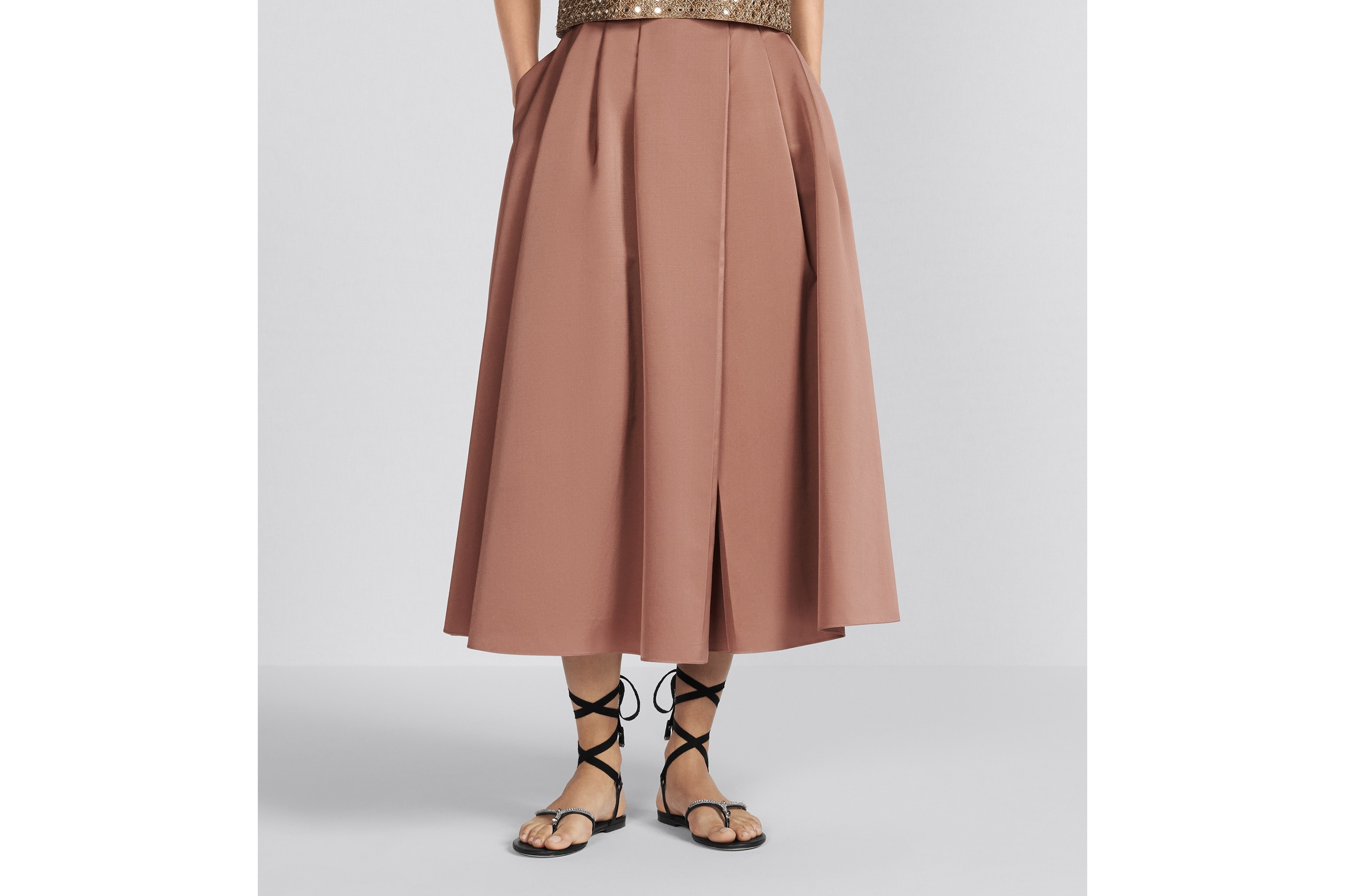 Mid-Length Pleated Skirt - 7