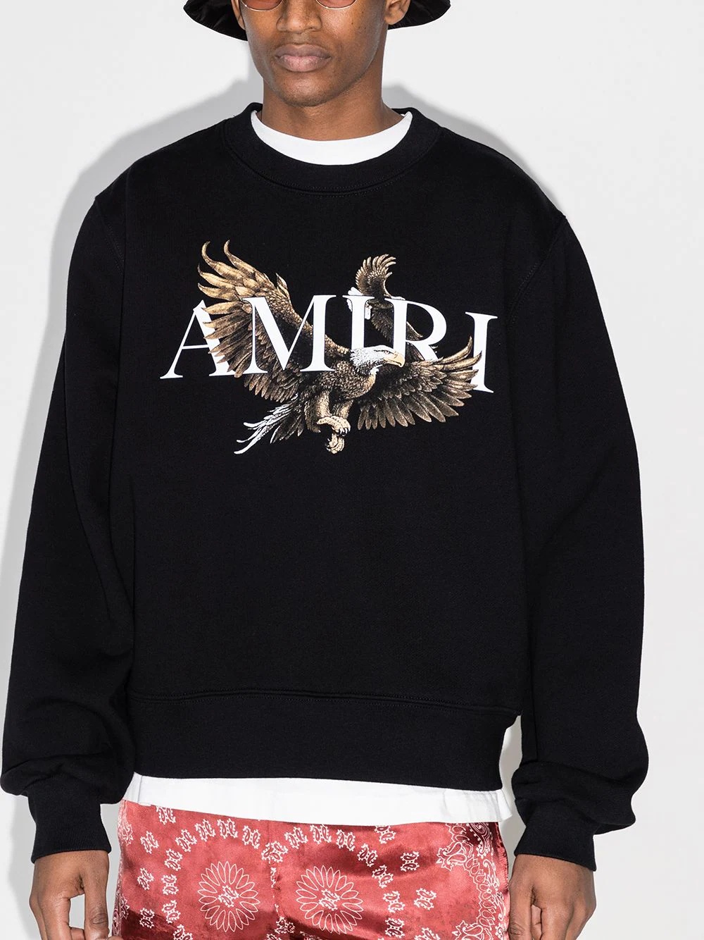 eagle logo print sweatshirt - 2