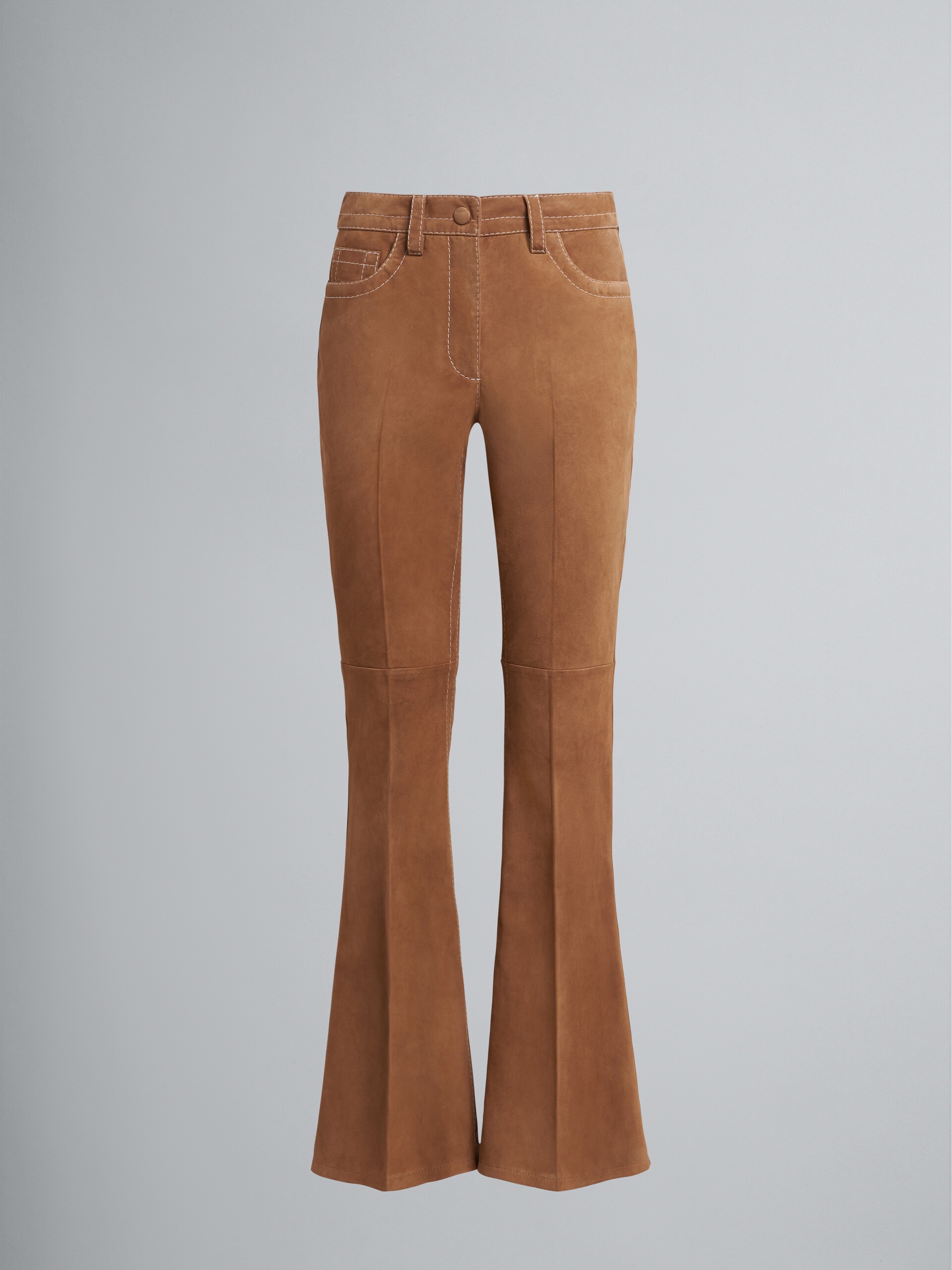 SUEDE NATURAL NAPPA TROUSERS - 1