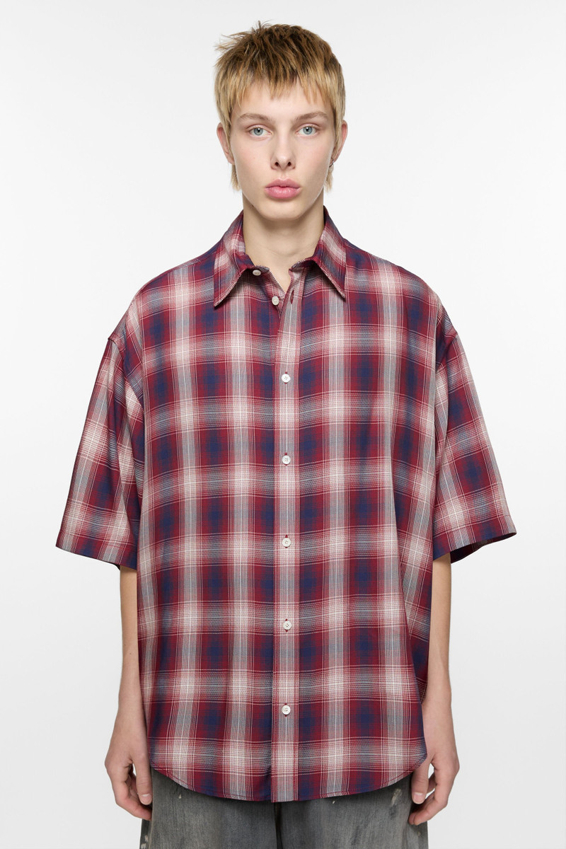 Acne Studios Button-up shirt - Red/blue outlook