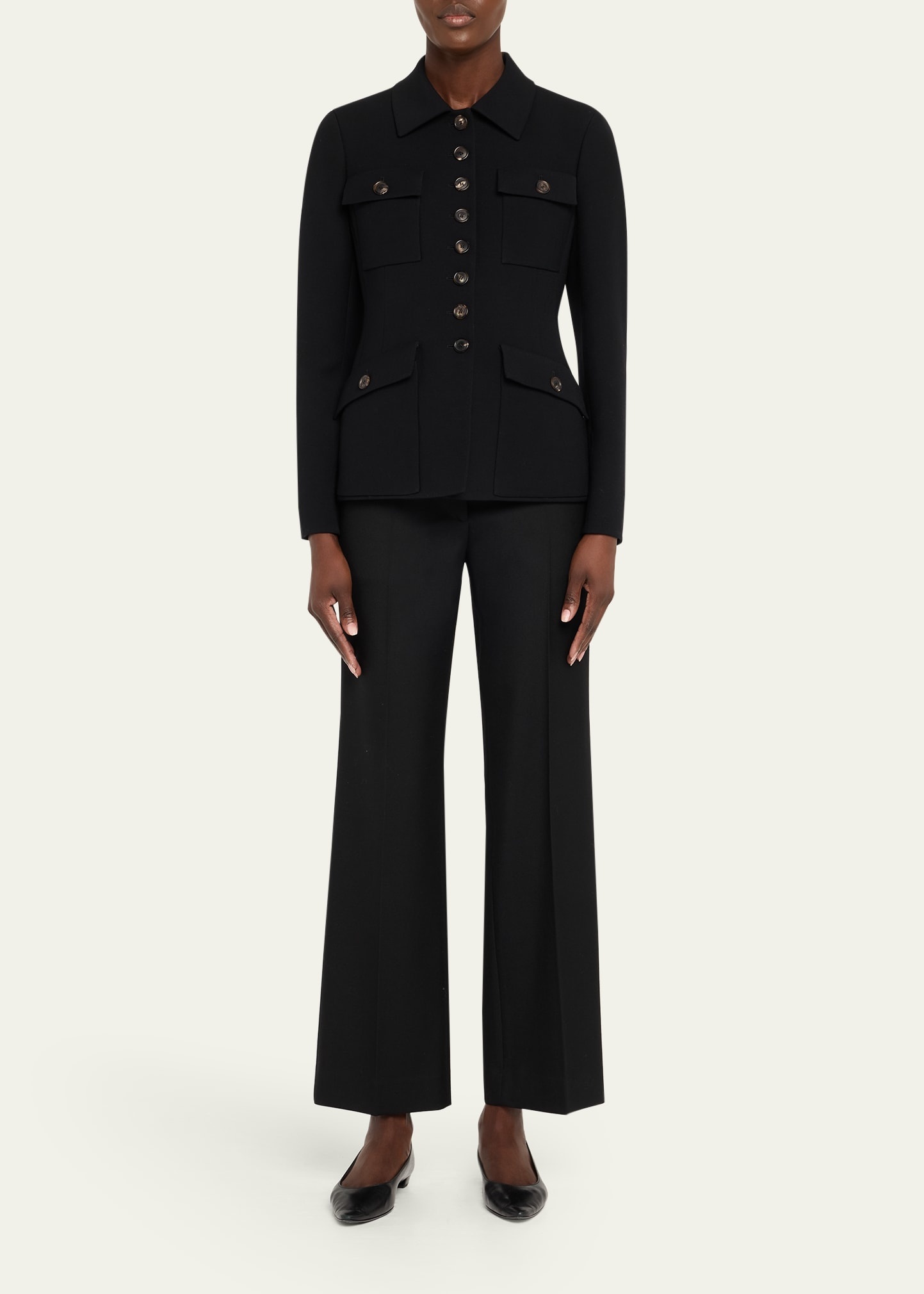 Delia Single-Breasted Wool Double-Face Jacket - 2