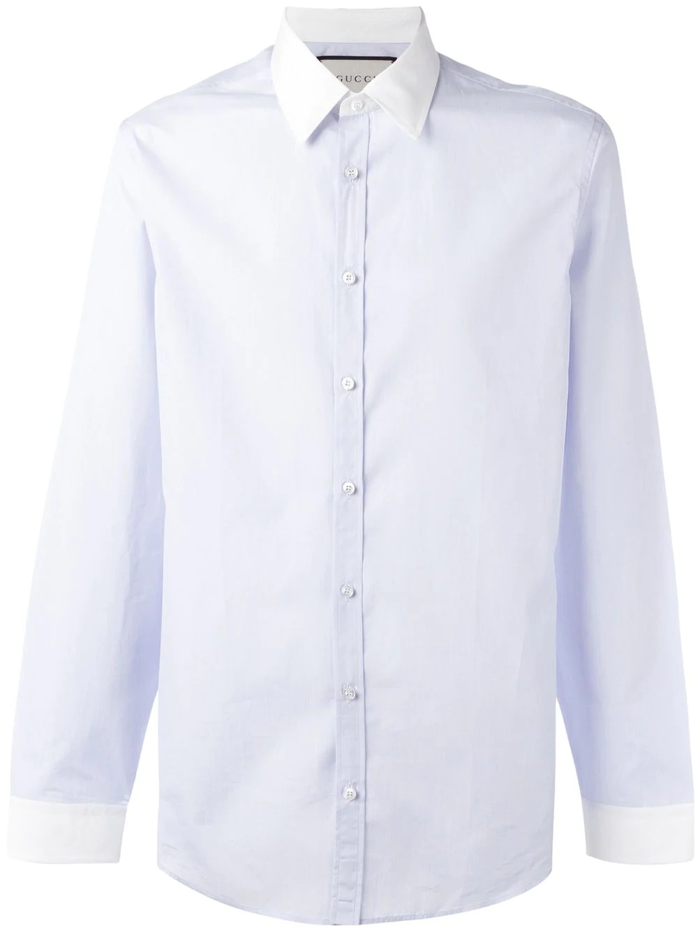 contrast collar shirt - 1