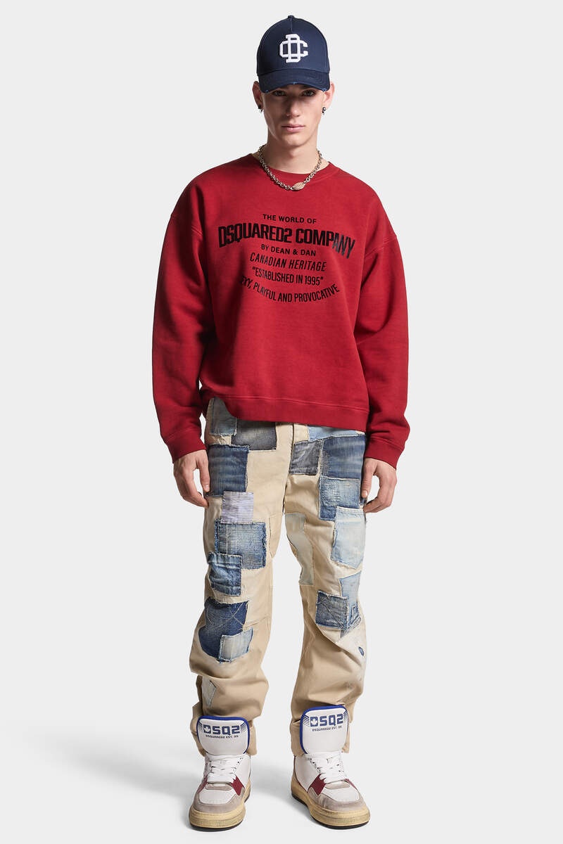 DENIM PATCHWORK COTTON DRILL OSAKA PANTS - 3