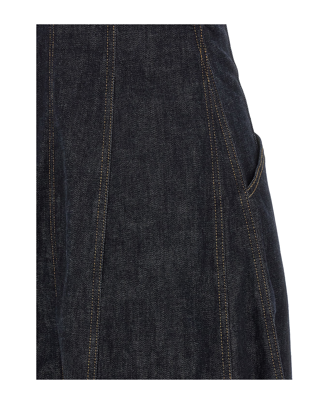 'indigo Denim Midi' Dress - 4