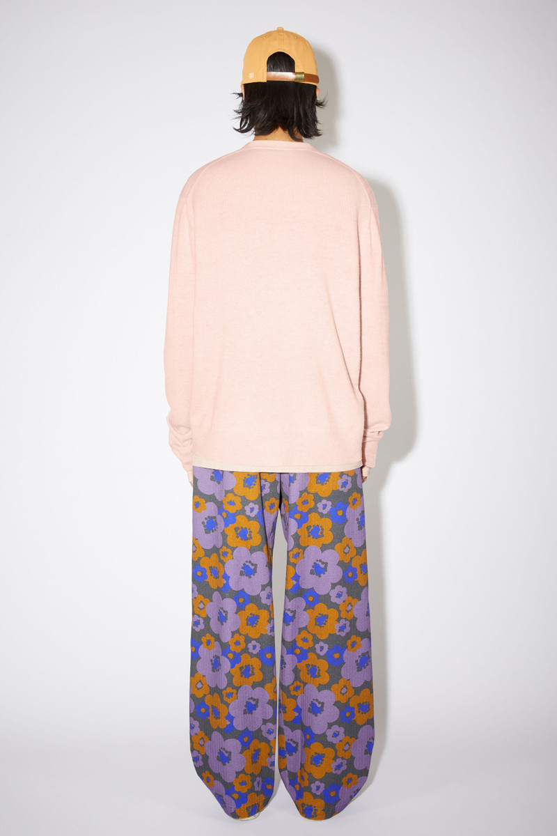 Acne Studios Wool v-neck sweater - Faded pink melange outlook