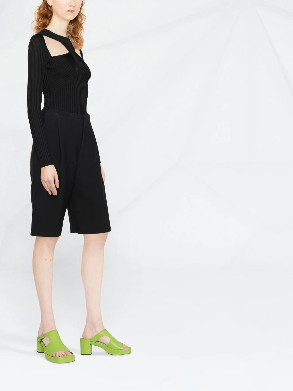 cut-out knitted top - 4