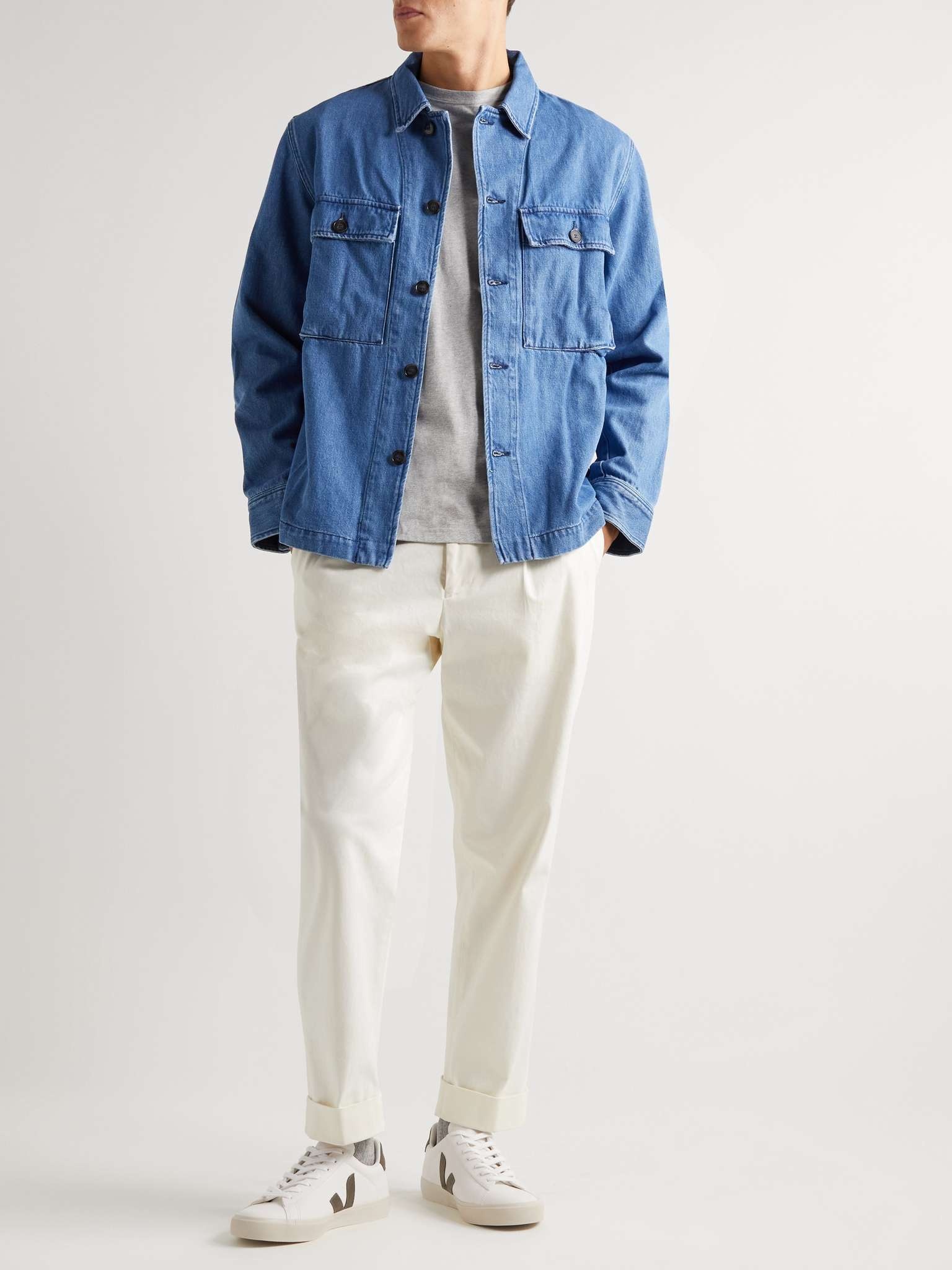 Campo Suede-Trimmed Leather Sneakers - 2