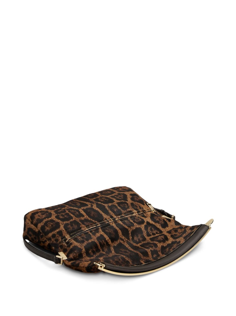 animal-print cutch bag - 4