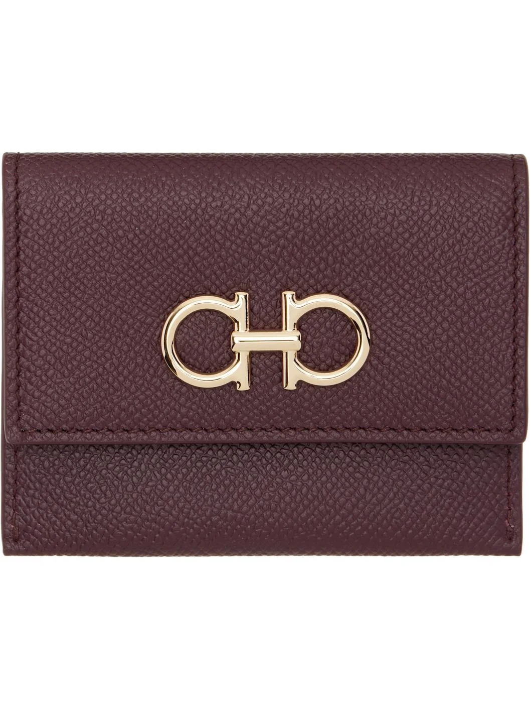 Burgundy Gancini Credit Card Holder - 1